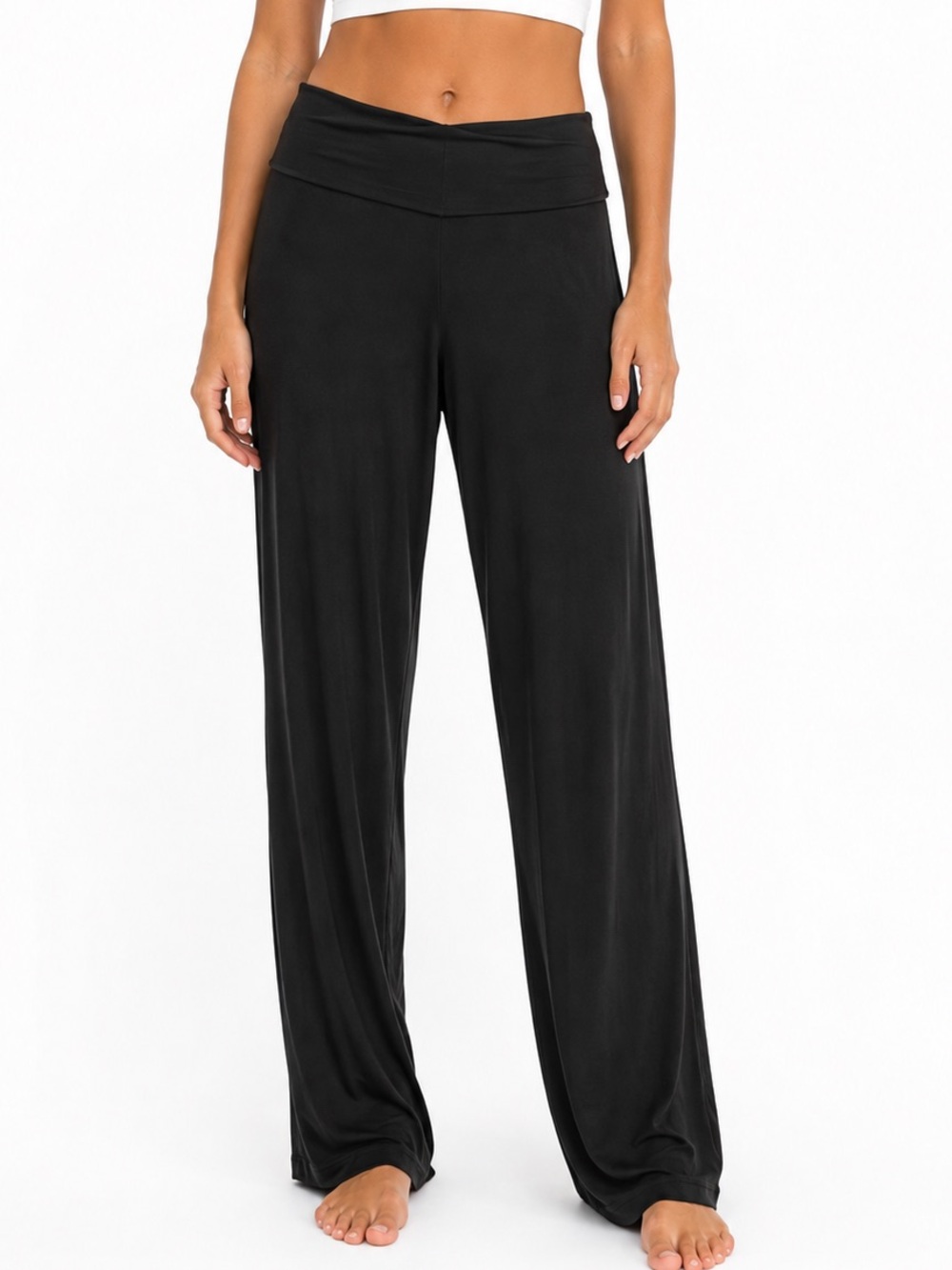 Victoria's Secret Black Wide-Leg Lounge Pants
